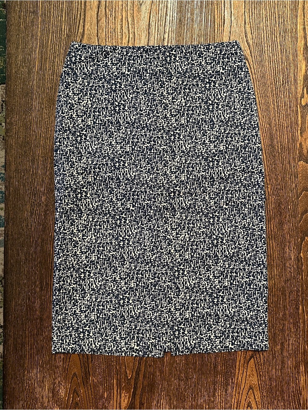 New York & Company Blue & White Pencil Skirt Size 2